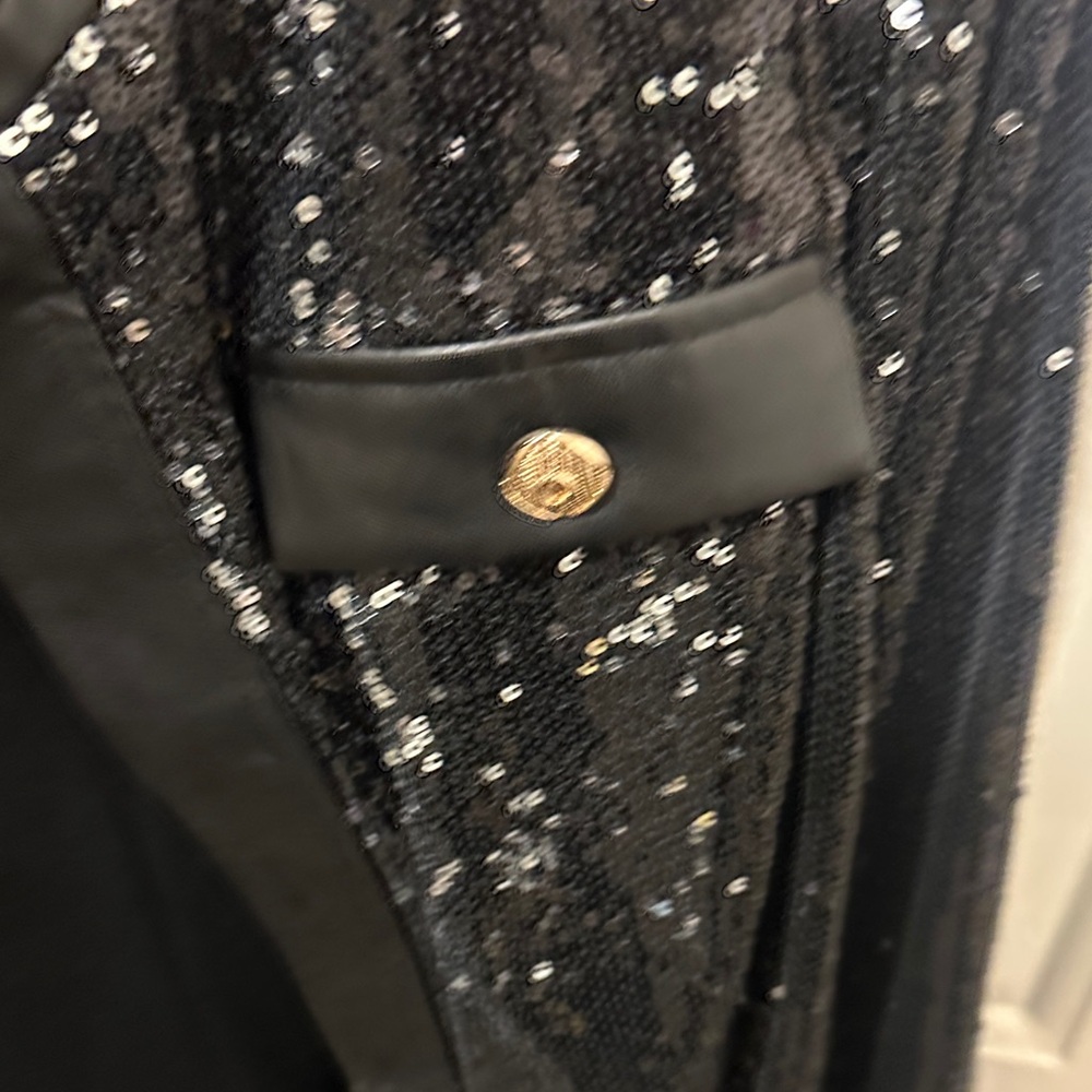 Ming Wang Black Sequin Blazer - image 3